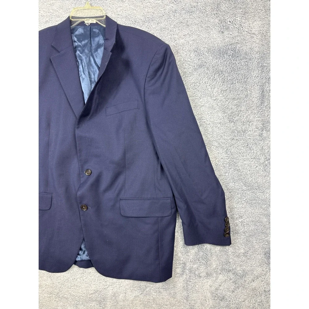 Peter Millar Mens 44R Navy Blue 100% Wool 2 Button Blazer Sport Coat Jacket